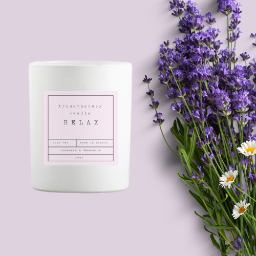 SOS Aromatherapy Candles - Lavender and Chamomile - Relax
