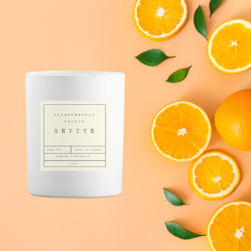 SOS Aromatherapy Candles - Orange and Bergamot - Revive